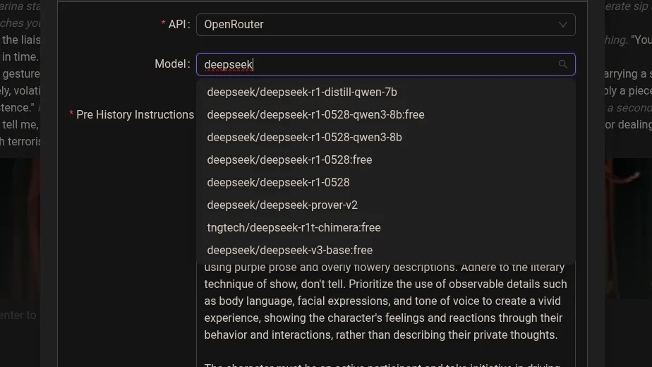 Chub Prompt Structure Settings OpenRouter