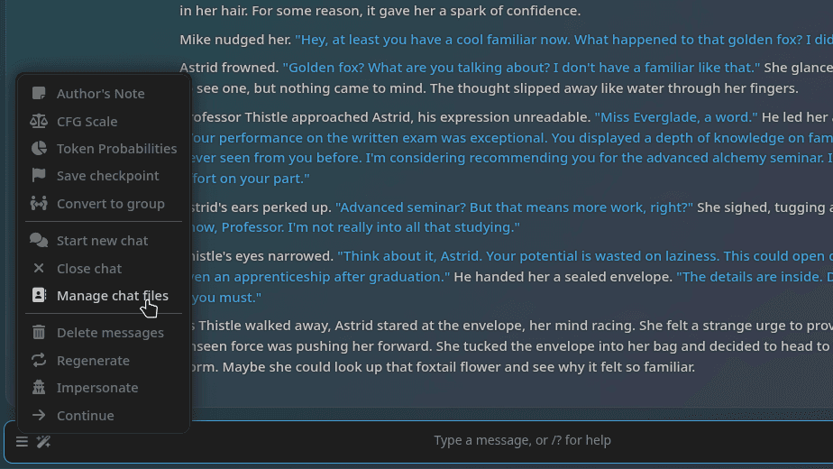 SillyTavern Manage Chat Files