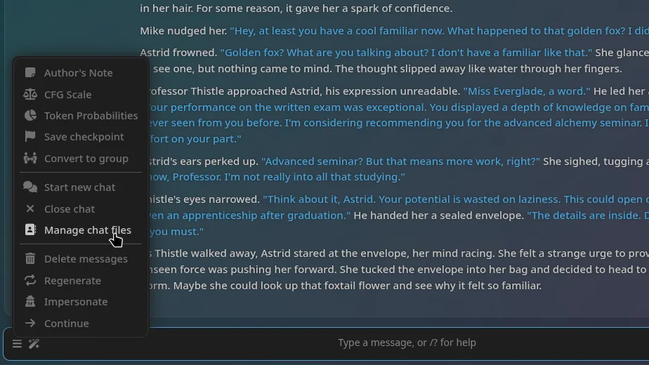 SillyTavern Manage Chat Files