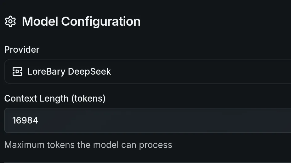 LoreBary Provider WyvernChat Model Configuration